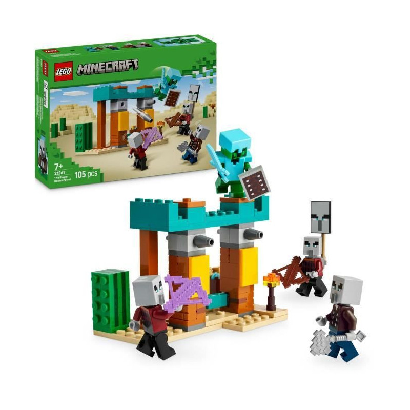 LEGO Minecraft 21267 Desert Illager Patrol - Building Game for Ages 7
