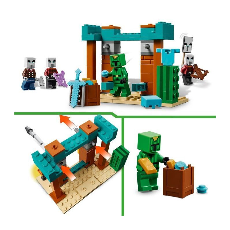 LEGO Minecraft 21267 Desert Illager Patrol - Building Game for Ages 7