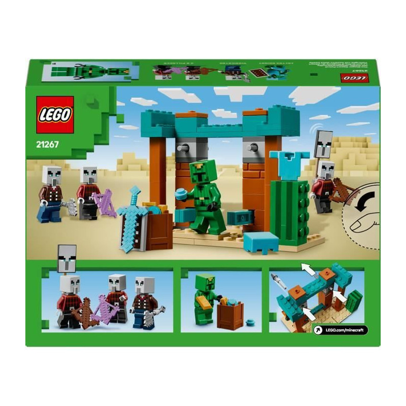 LEGO Minecraft 21267 Desert Illager Patrol - Building Game for Ages 7