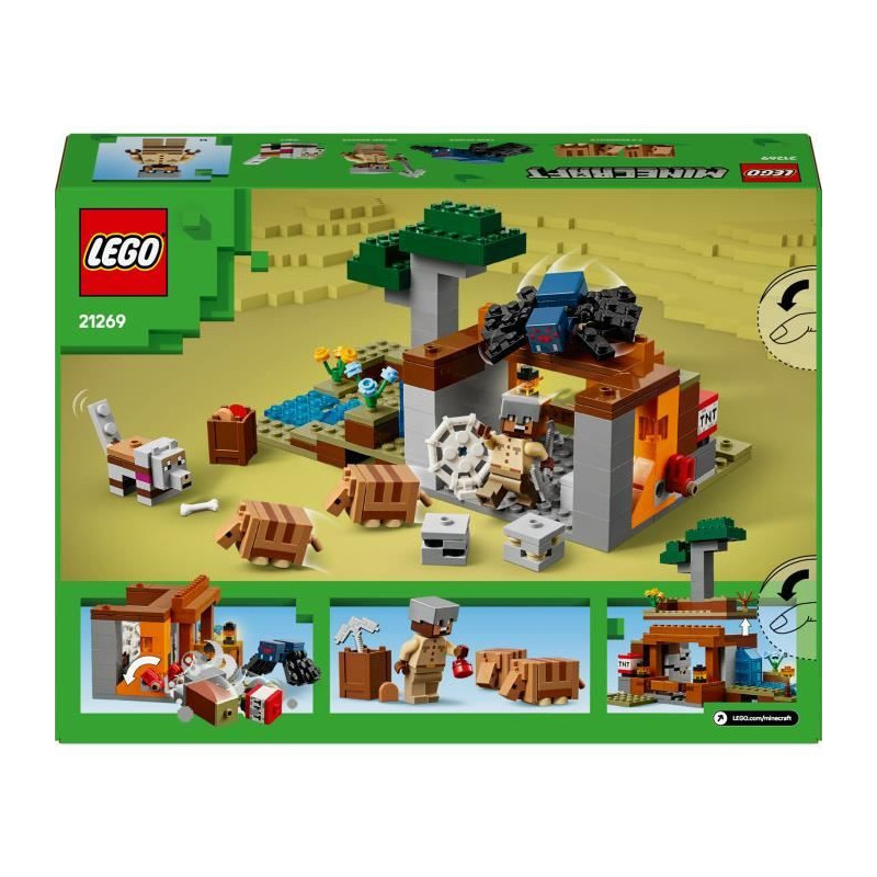 LEGO Minecraft 21269 Armadillo Mine Expedition - Building Toy for Boys