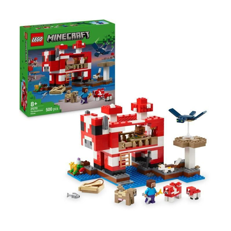 LEGO Minecraft 21270 The Mooshrooms House - Building game for girls ag