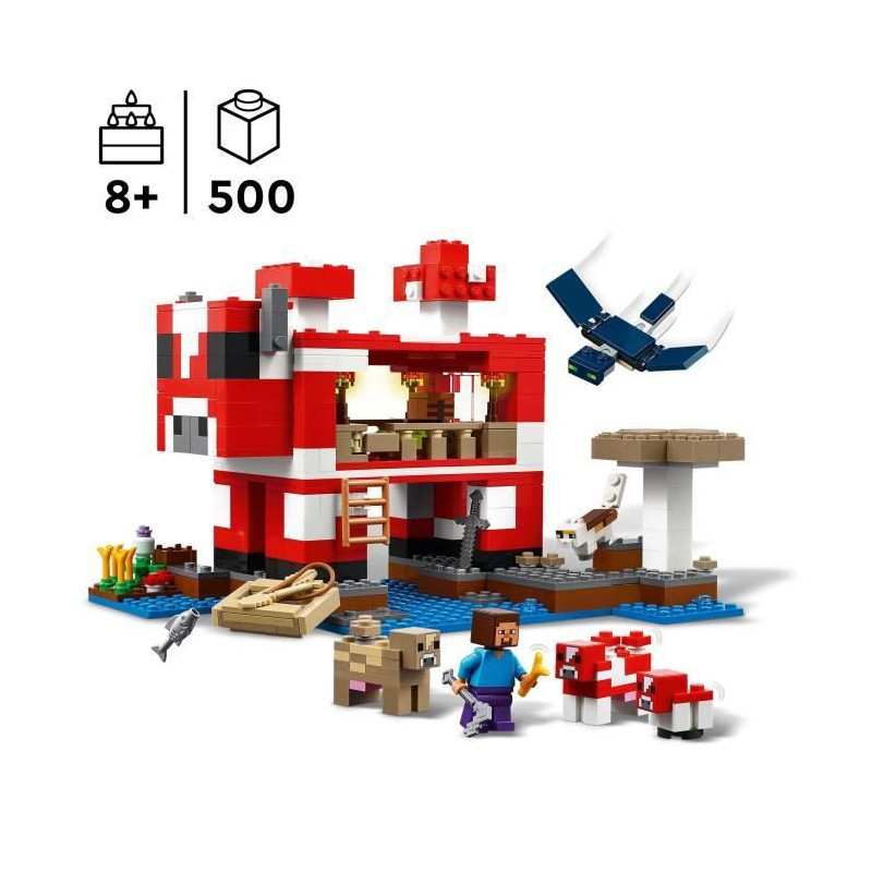 LEGO Minecraft 21270 The Mooshrooms House - Building game for girls ag