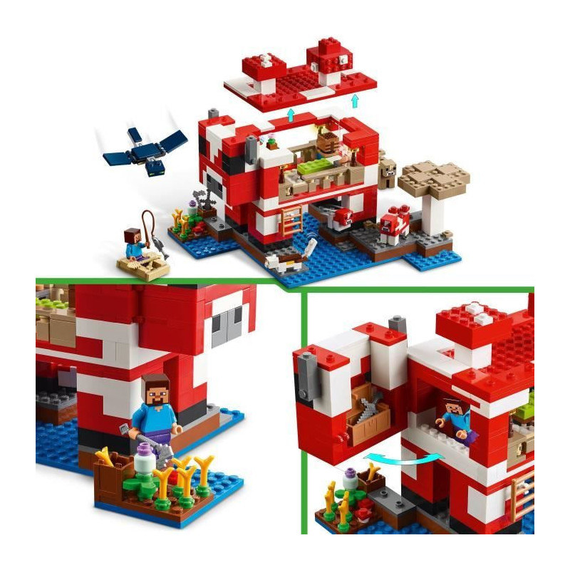 LEGO Minecraft 21270 The Mooshrooms House - Building game for girls ag
