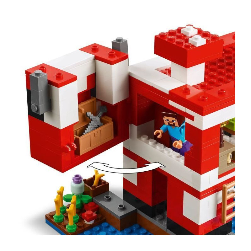 LEGO Minecraft 21270 The Mooshrooms House - Building game for girls ag
