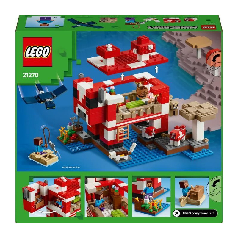 LEGO Minecraft 21270 The Mooshrooms House - Building game for girls ag