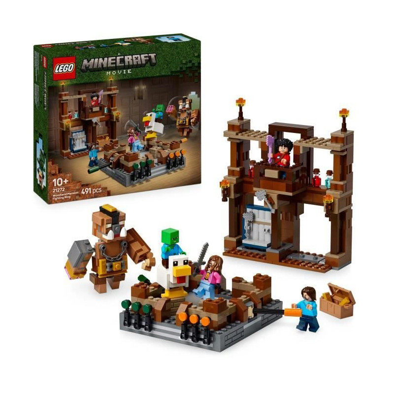 LEGO Minecraft 21272 The Woodland Manor Ring - Building game for boys
