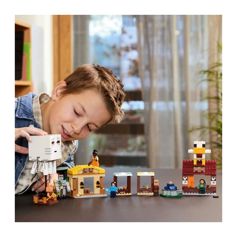 LEGO Minecraft 21273 Ghasts Attack the Village - Game for Boys Ages 10
