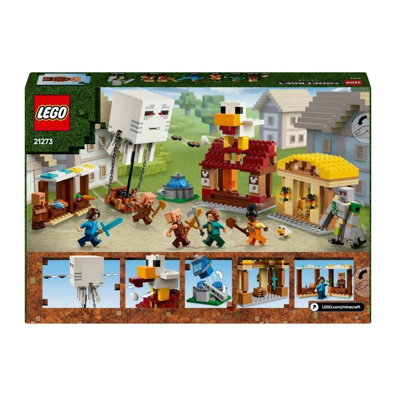 LEGO Minecraft 21273 Ghasts Attack the Village - Game for Boys Ages 10