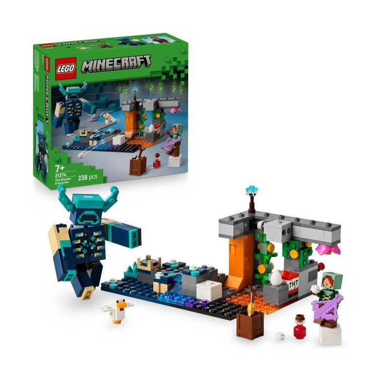 LEGO Minecraft 21274 Warden's Encounter - Collectible Toy for Boys Age