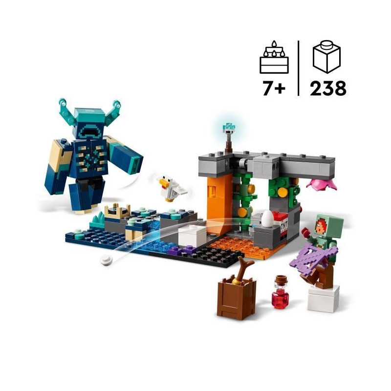 LEGO Minecraft 21274 Warden's Encounter - Collectible Toy for Boys Age