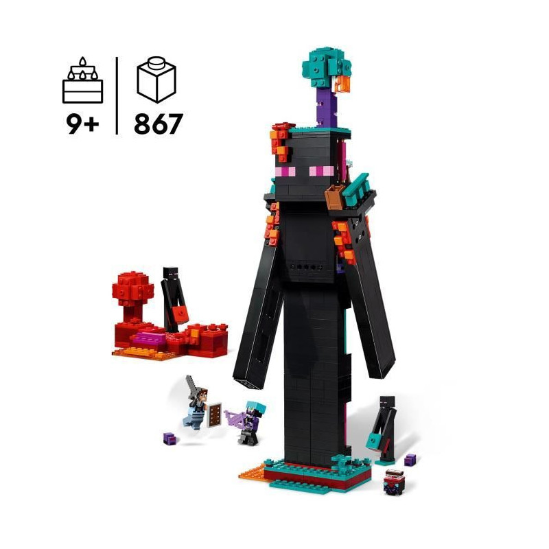 LEGO Minecraft 21279 Enderman's Tower - Building Set for Boys Ages 9 a