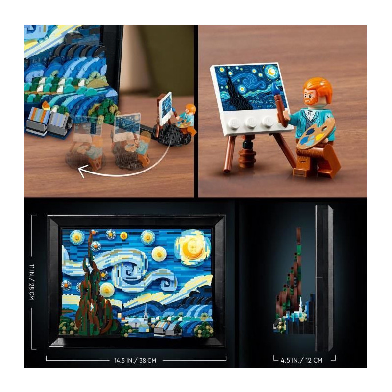 LEGO Ideas 21333 Vincent Van Gogh - The Starry Night Canvas Art Print