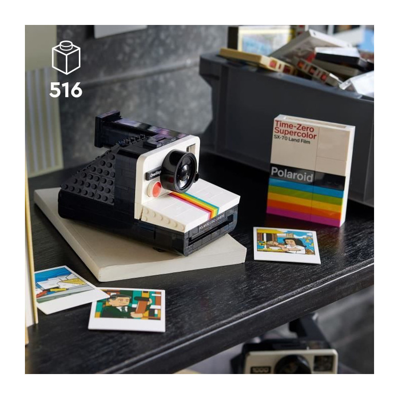 LEGO 21345 Ideas Polaroid OneStep SX-70 Camera, Building Model for Adu