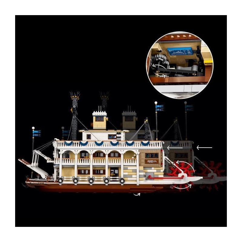 LEGO Ideas 21356 Mississippi River Steamboat - Adult Building Set