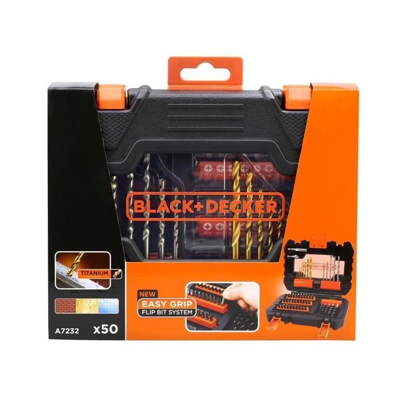 BLACK & DECKER Box 50 accessories drilling screw A7232