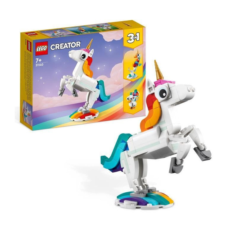 Lego Creator 3-in-1 31140 The magic unicorn, hippocampal and peacock t