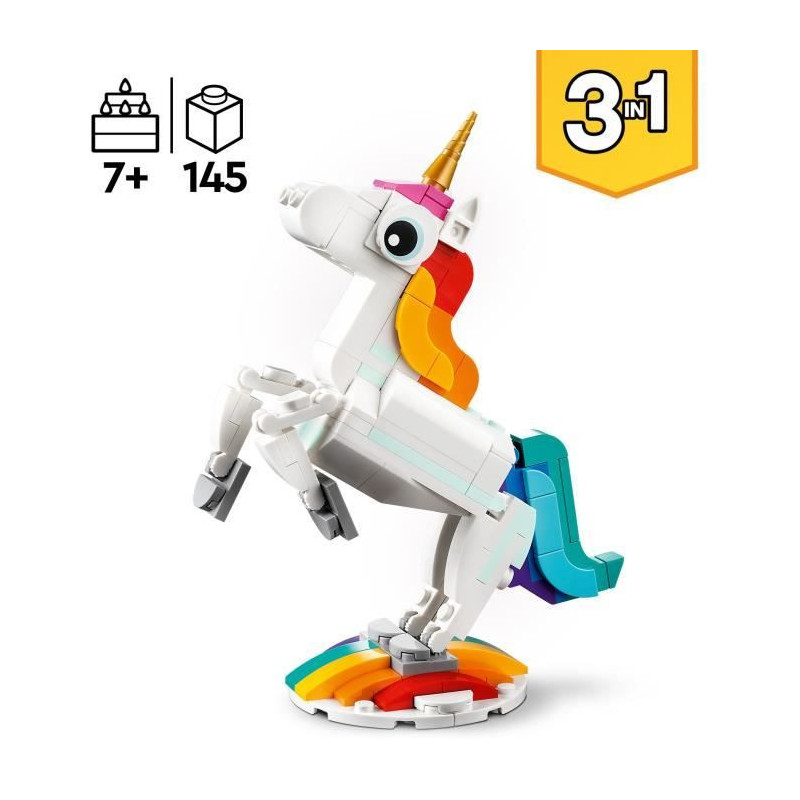 Lego Creator 3-in-1 31140 The magic unicorn, hippocampal and peacock t