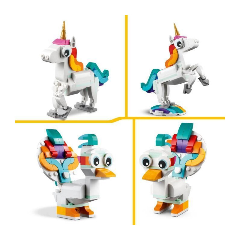 Lego Creator 3-in-1 31140 The magic unicorn, hippocampal and peacock t