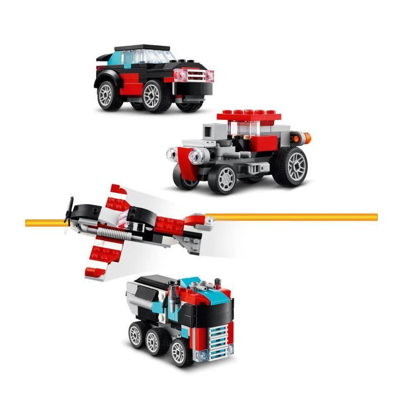 LEGO 31146 Creator 3in1 Trailer Truck with Helicopter, Helicopter Toy
