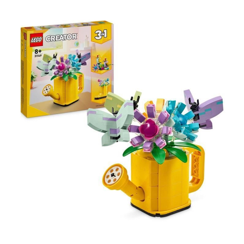 LEGO 31149 Creator 3in1 Flowers in the Watering Can, Children's Toy, w