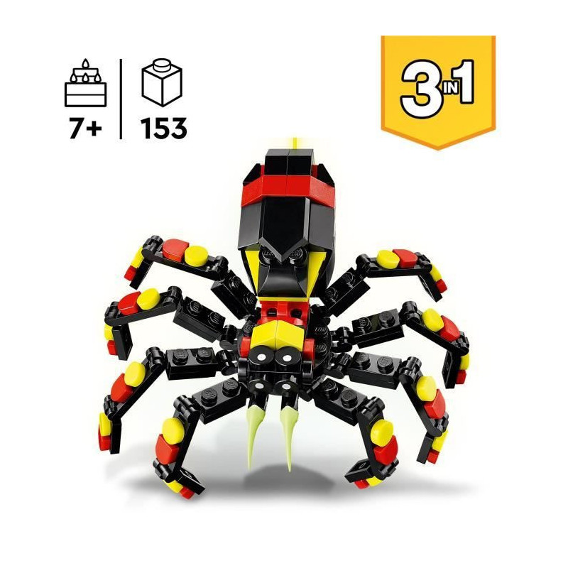 LEGO Creator 31159 3-in-1 Wild Animals: Amazing Spider - Toy for 7 yea