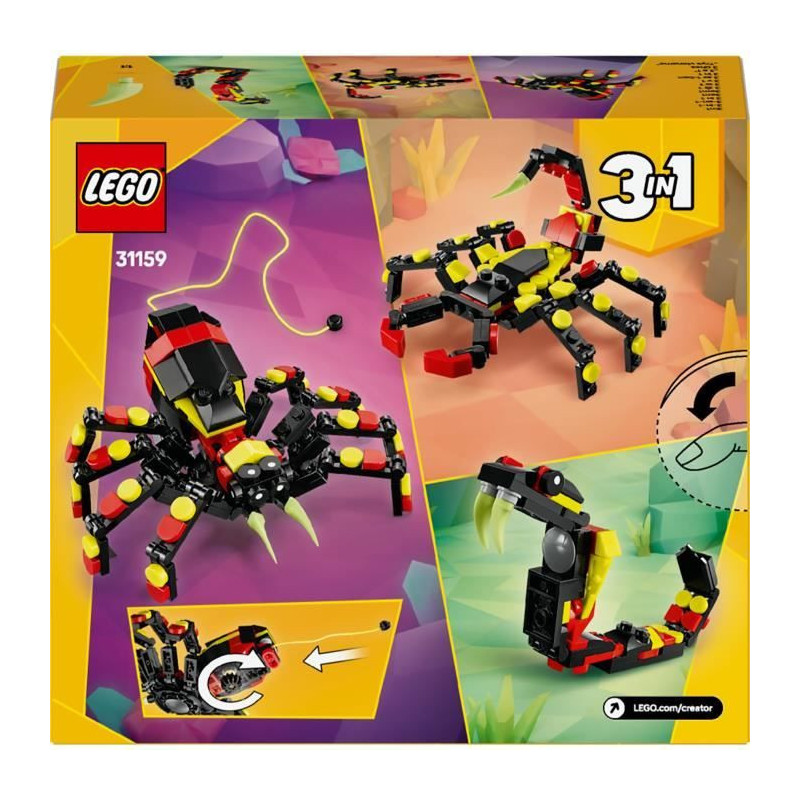 LEGO Creator 31159 3-in-1 Wild Animals: Amazing Spider - Toy for 7 yea