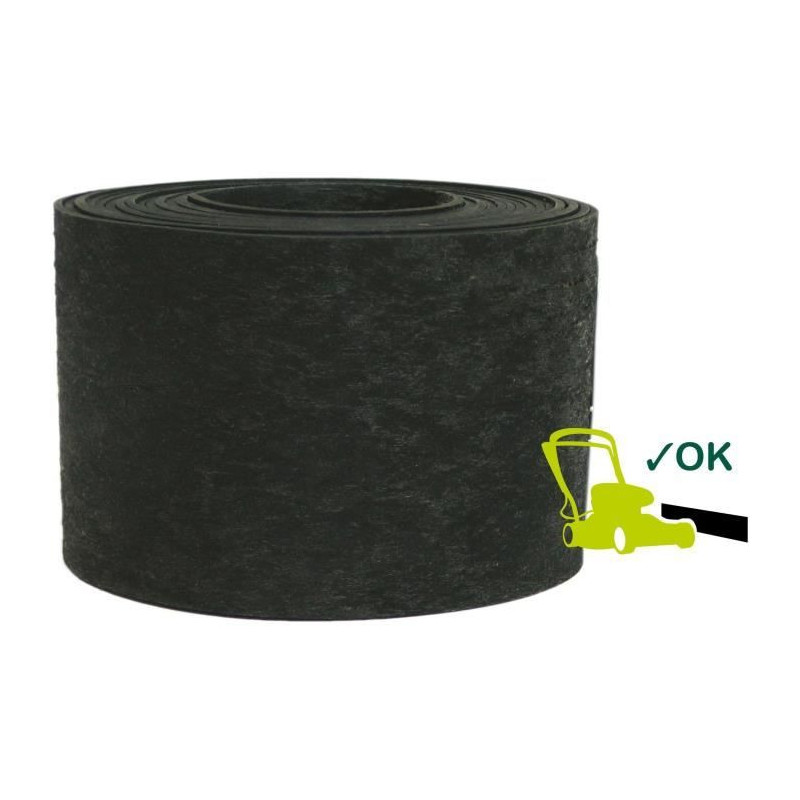 Recycled rubber garden edging - GARDEN ID Eco Border - 5 m H10 cm - In