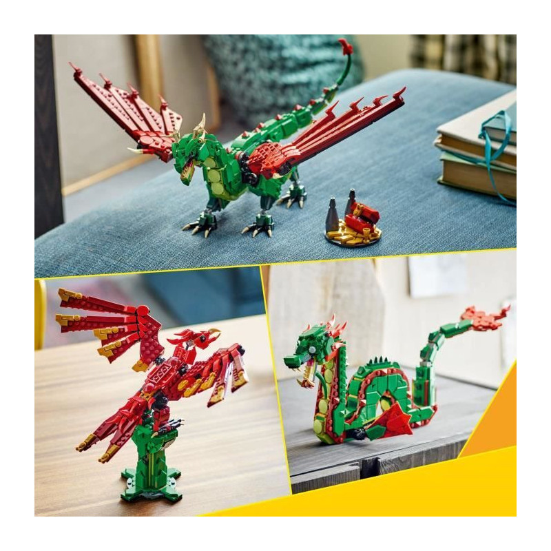 LEGO Creator 31161 3-in-1 Medieval Dragon - Building Toy for Boys Ages