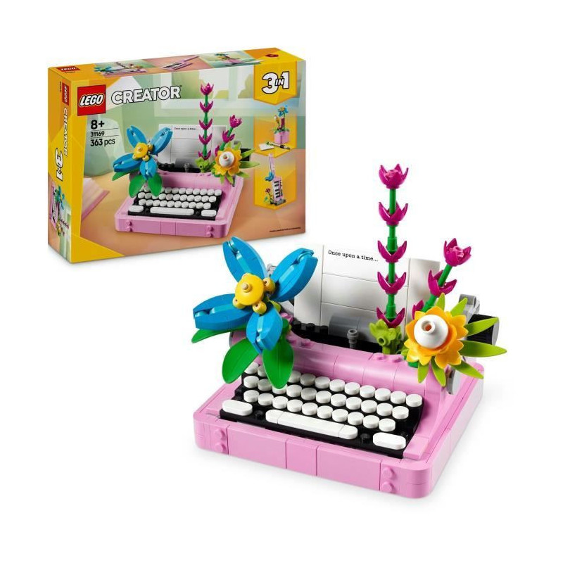 LEGO Creator 31169 3-in-1 Flower Typewriter - Game for Girls Ages 8 an