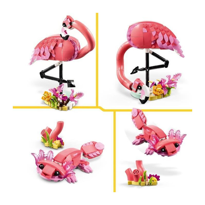 LEGO Creator 31170 3-in-1 Wild Animals: Flamingo - Toy for Girls Ages
