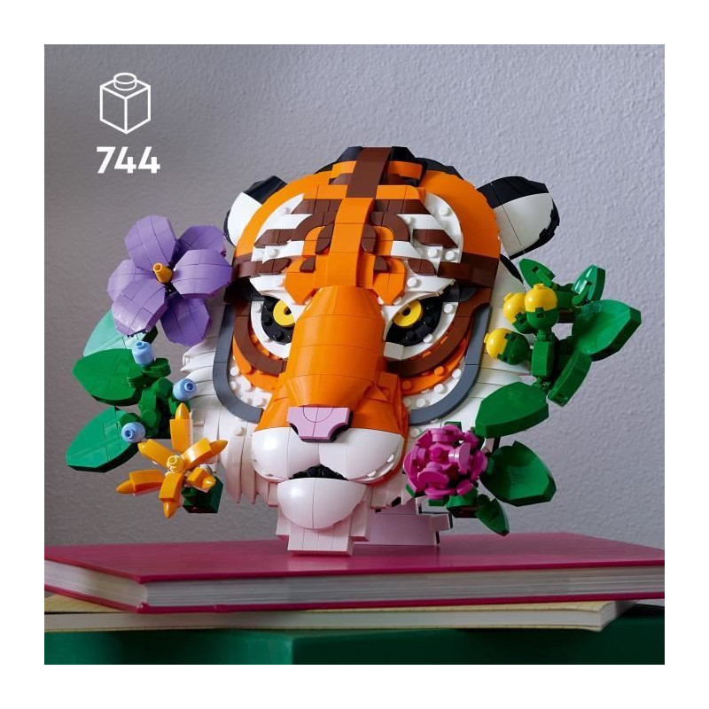 LEGO Art 31217 Wildlife Collection – Tiger – Adult Set – Wall De