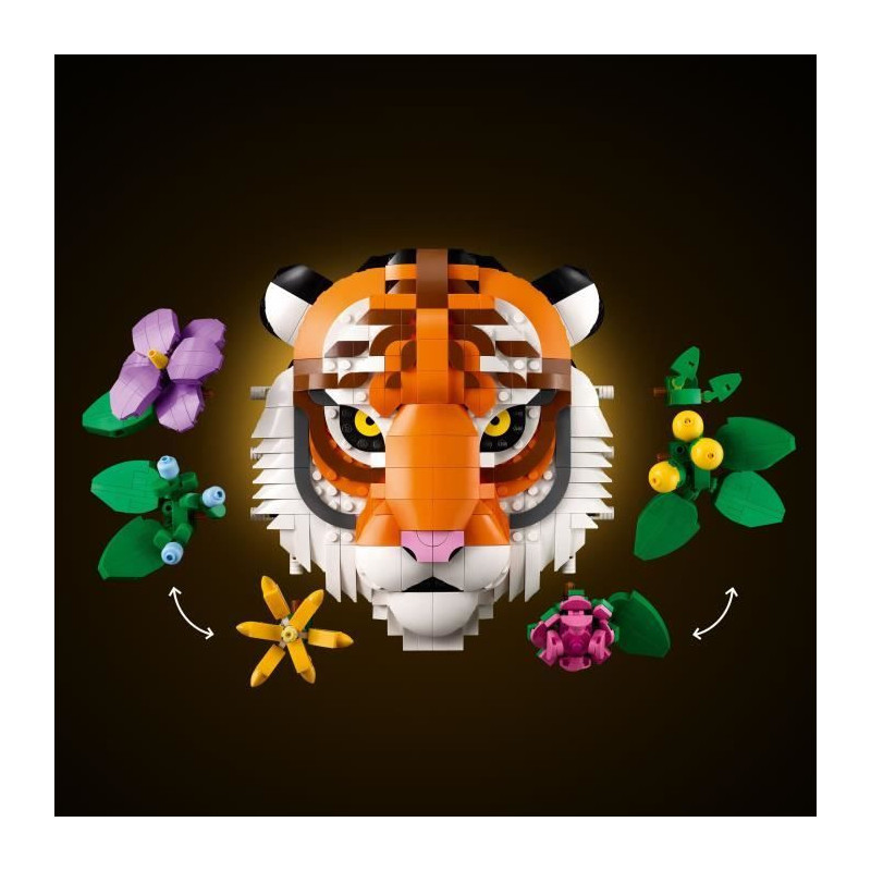 LEGO Art 31217 Wildlife Collection – Tiger – Adult Set – Wall De