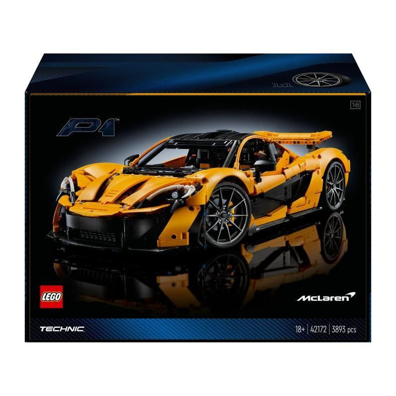 LEGO Technic 42172 McLaren P1 - Hypercar Model Kit for Adults with Veh