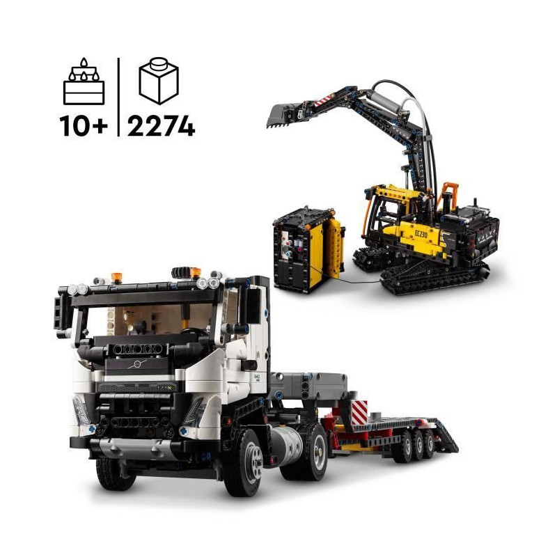 LEGO Technic 42175 Volvo FMX Truck & EC230 Electric Excavator - Vehicl