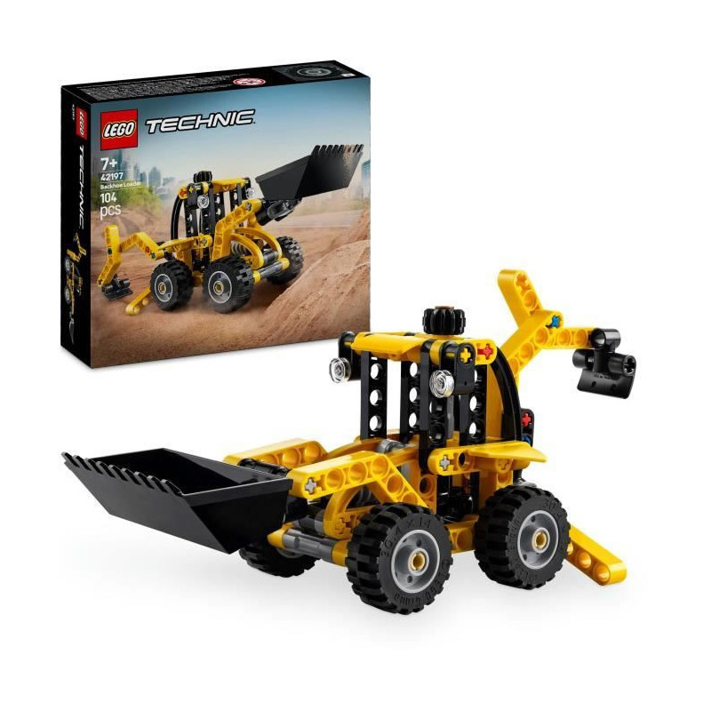 LEGO Technic 42197 Backhoe Loader - Building Toy and Gift for 7 Year O