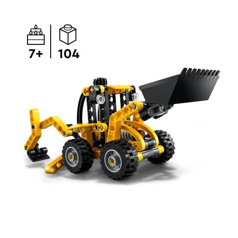 LEGO Technic 42197 Backhoe Loader - Building Toy and Gift for 7 Year O
