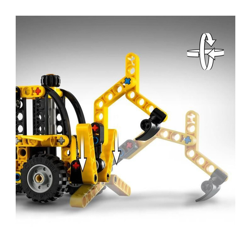 LEGO Technic 42197 Backhoe Loader - Building Toy and Gift for 7 Year O