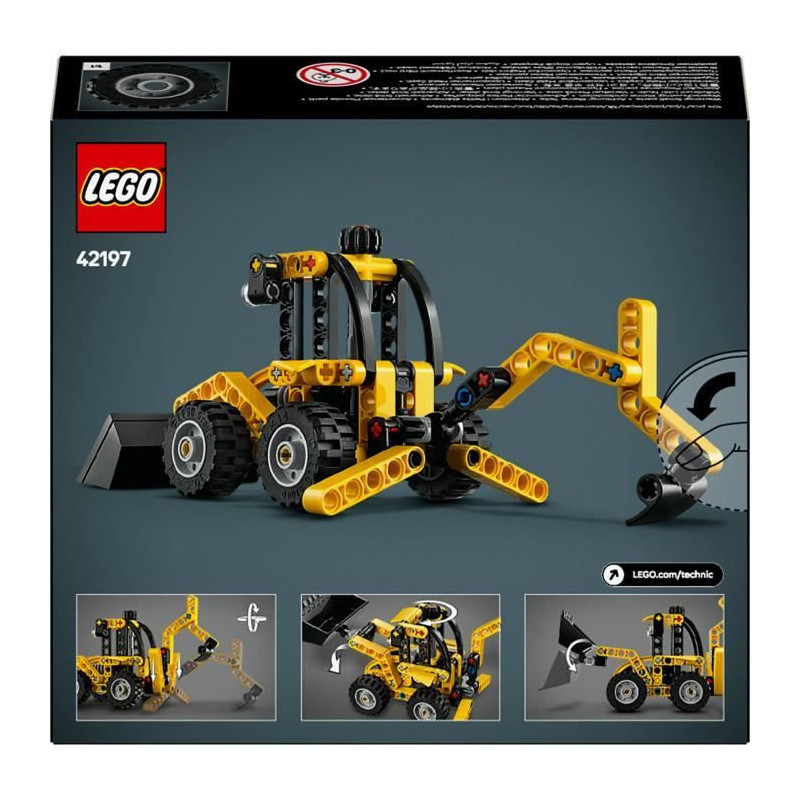LEGO Technic 42197 Backhoe Loader - Building Toy and Gift for 7 Year O