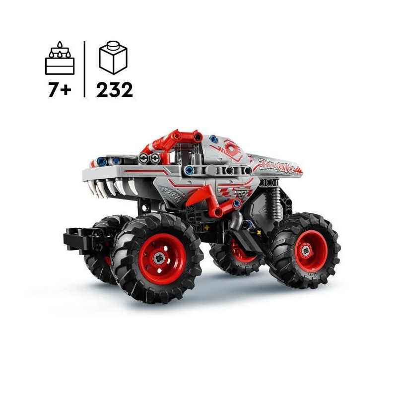 LEGO Technic 42200 Monster Jam ThunderROARus Pull Back Dinosaur Truck