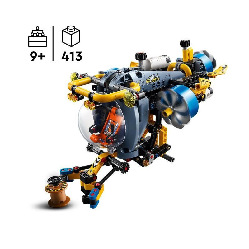 LEGO Technic 42201 Deep Sea Research Submarine - Building Set for Ages