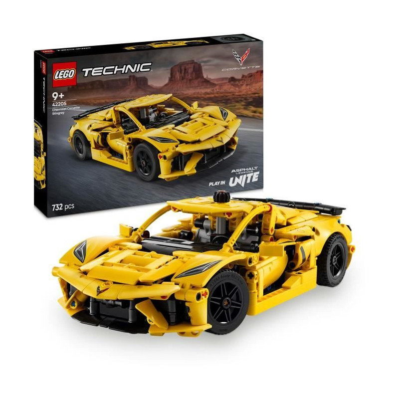 LEGO Technic 42205 Chevrolet Corvette Stingray - Sports Car for Boys A