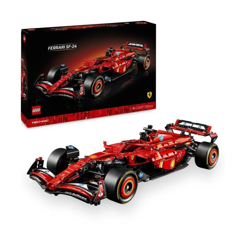 LEGO Technic 42207 F1 Ferrari SF-24 - Collector's car with V6 engine f