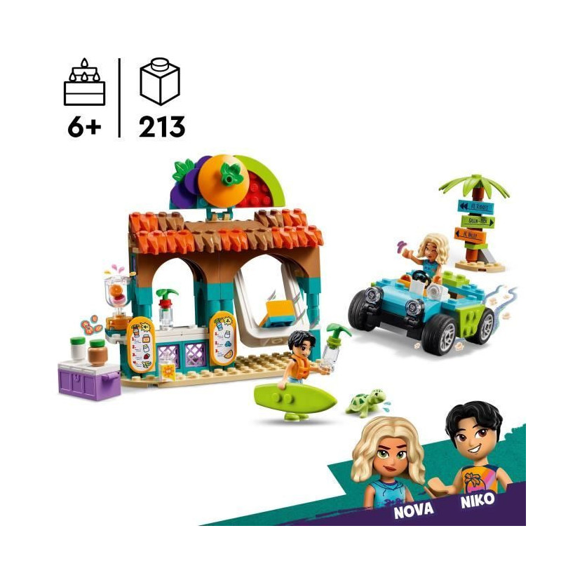 LEGO Friends 42625 Beach Smoothie Bar - Drinks Set for Girls and Boys