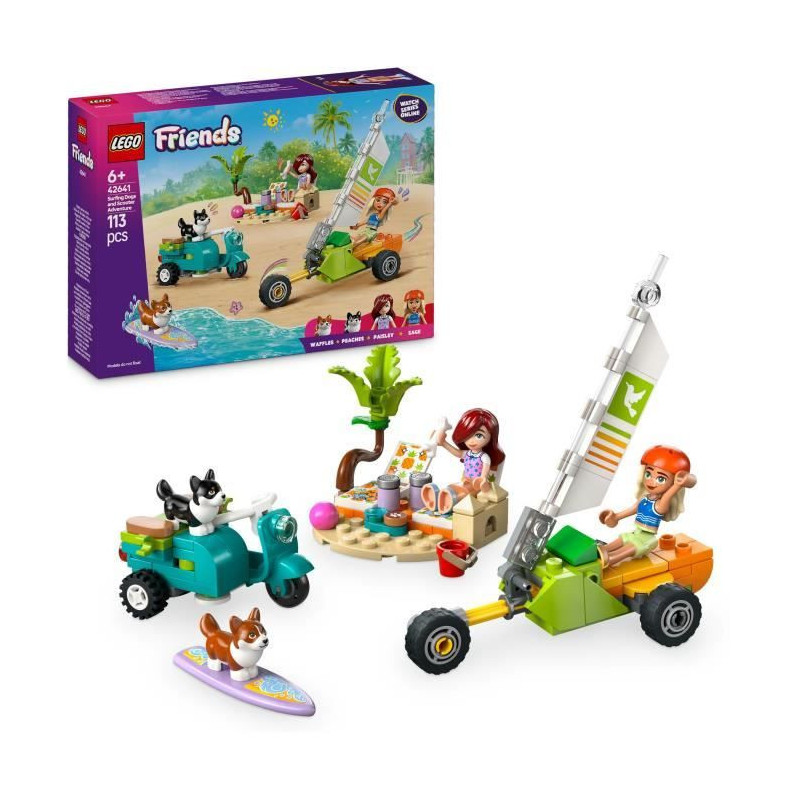 LEGO Friends 42641 Surfing Dogs and Scooter Adventures - Interactive T