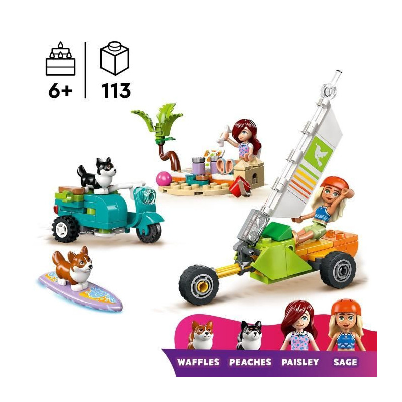 LEGO Friends 42641 Surfing Dogs and Scooter Adventures - Interactive T