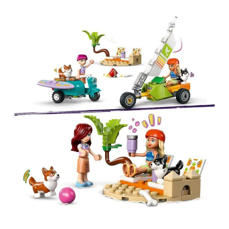 LEGO Friends 42641 Surfing Dogs and Scooter Adventures - Interactive T