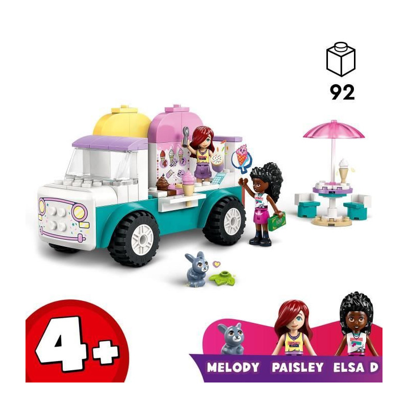 LEGO Friends 42644 Heartlake Ice Cream Truck - Building Toy for Ages 4