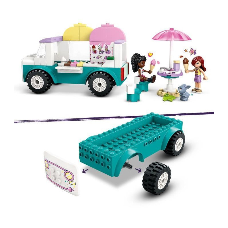 LEGO Friends 42644 Heartlake Ice Cream Truck - Building Toy for Ages 4