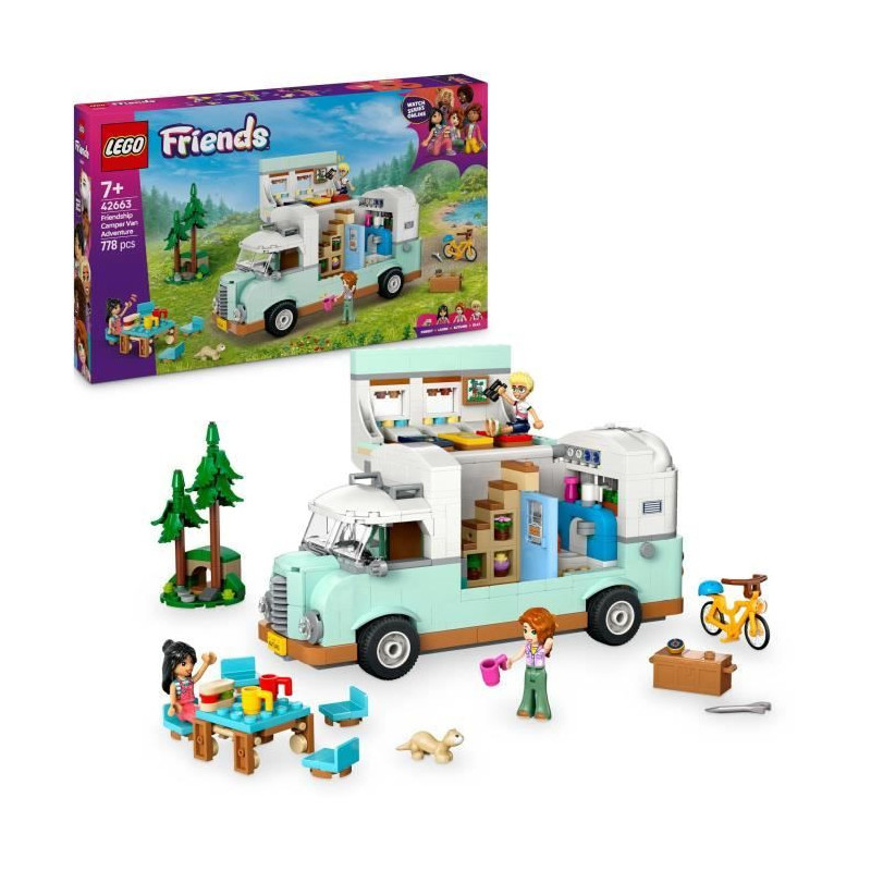 LEGO Friends 42663 Friendship Camper Van - Building Toy for Girls Aged