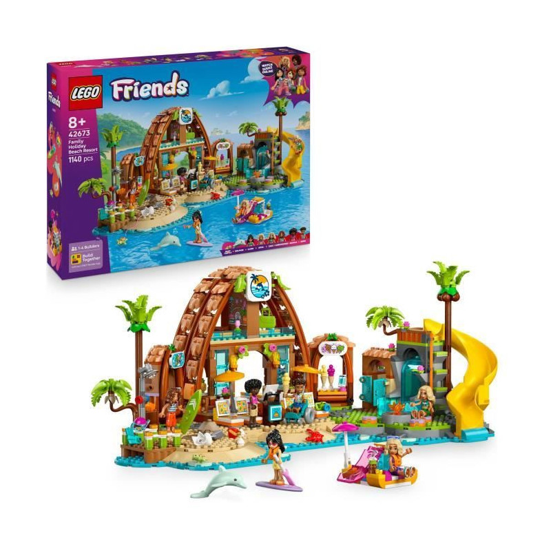 LEGO Friends 42673 Beach Resort Vacation - Building Set for Girls Ages